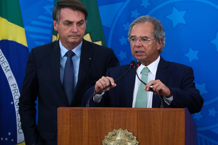 Paulo Guedes anuncia medidas econômicas adotadas pelo governo durante a crise do coronavírus./ Foto: Marcello Casal Jr/Agência Brasil