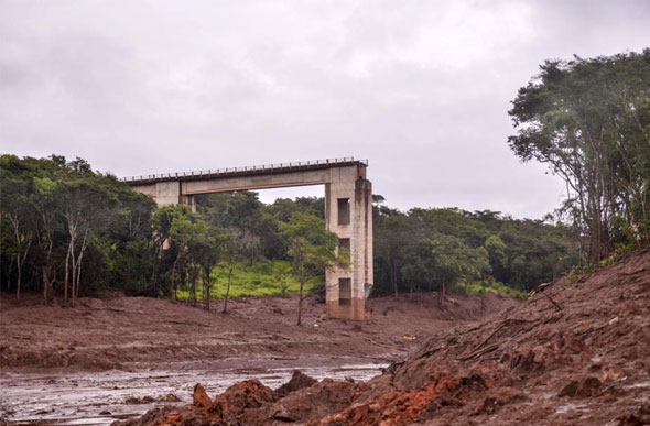 A mina Córrego do Feijão se rompeu em 25 de janeiro, matando 236 pessoas — Foto: Fred Magno