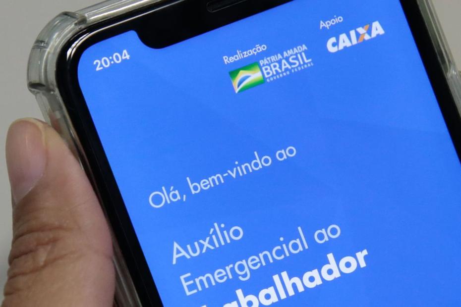 Auxílio emergencial pode ser pedido no aplicativo da Caixa./ Foto: Marcello Casal Jr/Agência Brasil