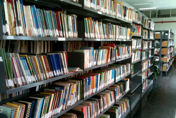 Biblioteca conta com um acervo de 30 mil livros de diversos gêneros / Foto: Marcelo Paiva
