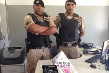 Sargento César e Soldado Vilmar atuaram na prisão / Foto:Ronaldo Araújo