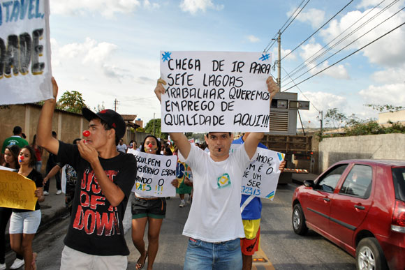 Emprego de qualidade na cidade também foi reivindicado / Foto: Marcelo Paiva