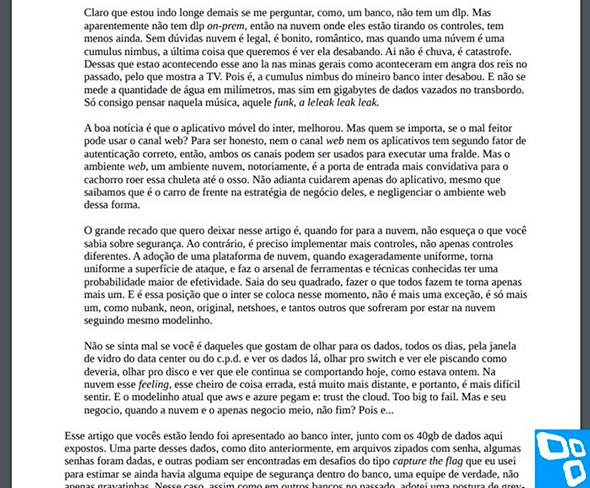 Parte do manifesto enviado 