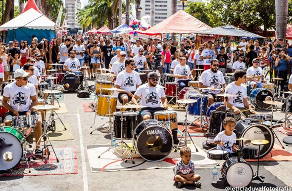 Tamborismo na última edição do Park Day em Sete Lagoas. - Foto: Letícia Duval