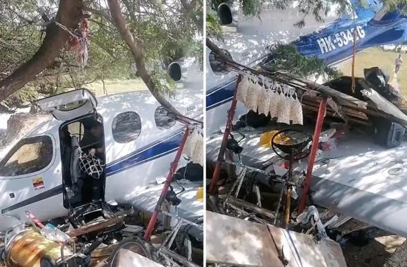 O avião pertencia a uma empresa privada e saiu da pista de decolagem — Foto: Reprodução/Twitter