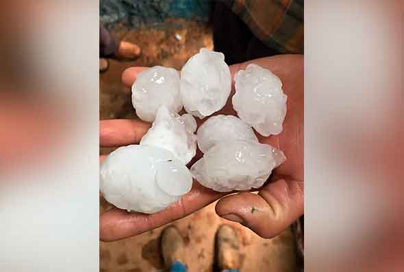 Temporal abateu diversas cidades de Minas nesta tarde / Foto: reprodução redes sociais