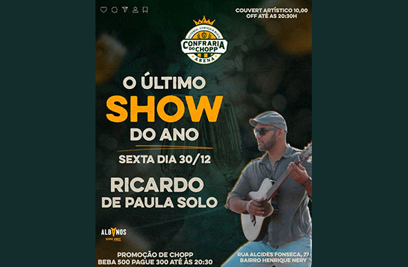 Foto: Instagram Confraria do Chopp Arena/Divulgação.
