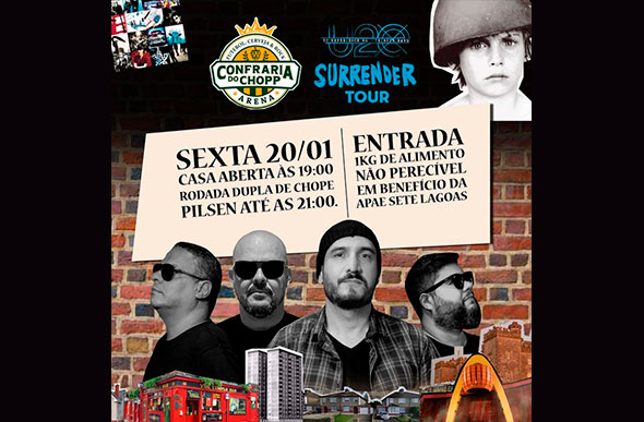 Foto: U2 Experience MG/Confraria do Chopp Arena/DIvulgação