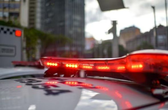 Giroflex de viatura da Polícia Militar de Minas Gerais — Foto: Fred Magno / O Tempo