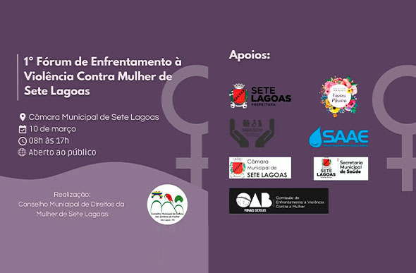 Arte: Conselho Municipal de Direitos da Mulher de Sete Lagoas/MG/Divulgação