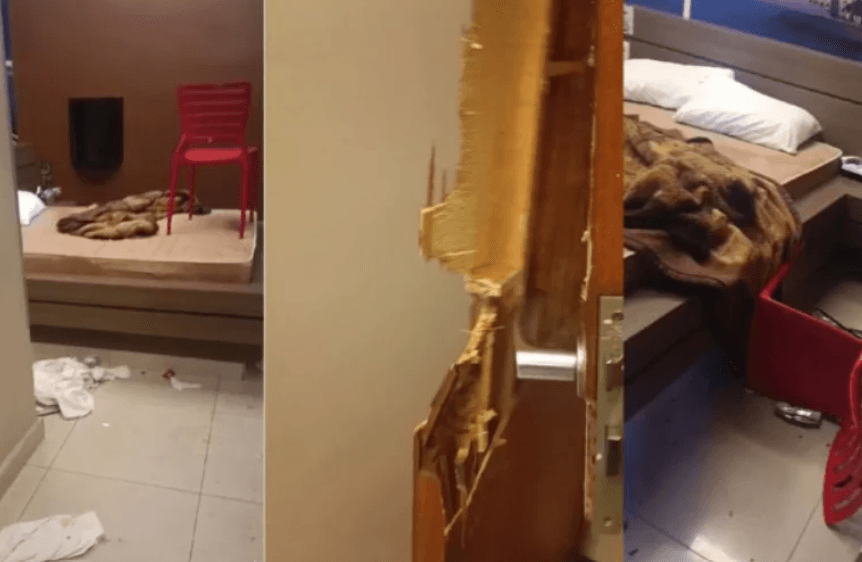 Takes de quarto destruído após briga de casal em MG/Foto: Reprodução Internet