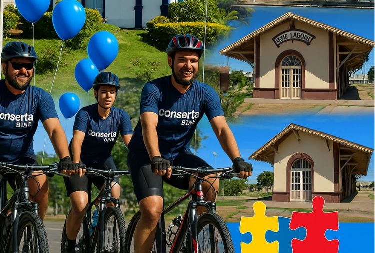 pedal solidário em apoio ao grupo Autismo com Amor/ Reprodução @consertabike7lagoas