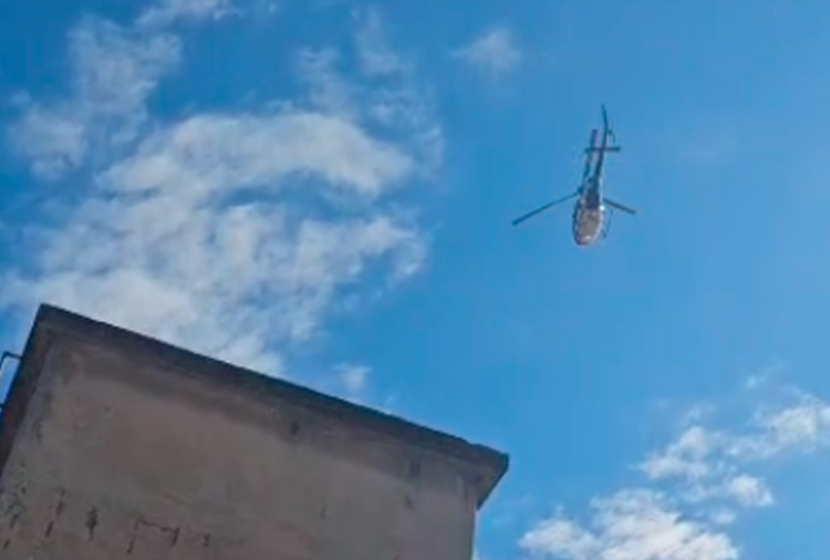 Helicóptero Pégasus da PM está realizando as buscas