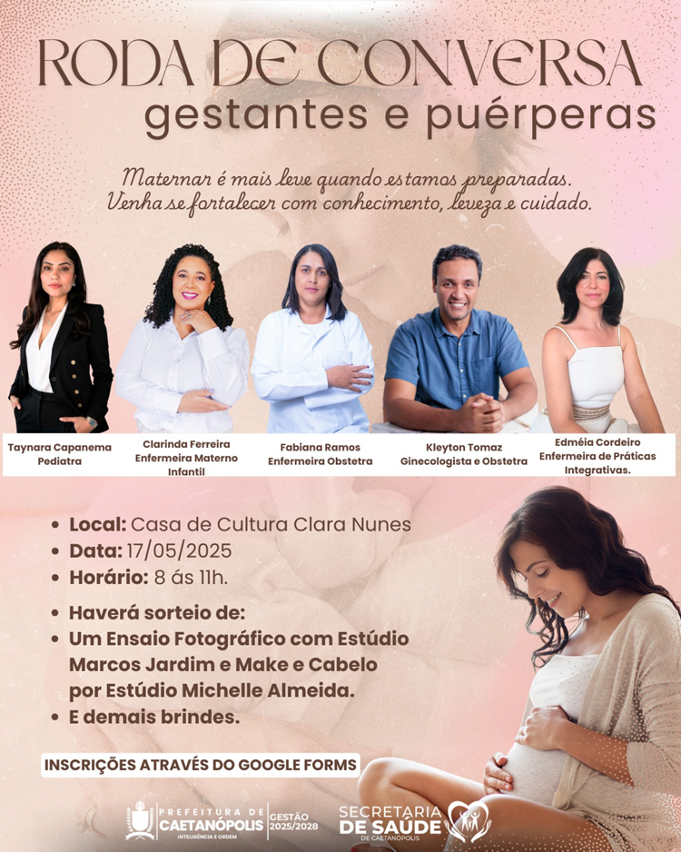 Roda de conversa com gestantes e puérperas em Caetanopolis