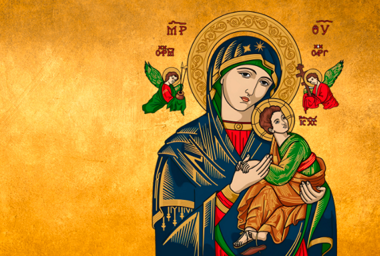 Nossa Senhora do Perpétuo Socorro. Imagem: Blog Salve Maria Imaculada.